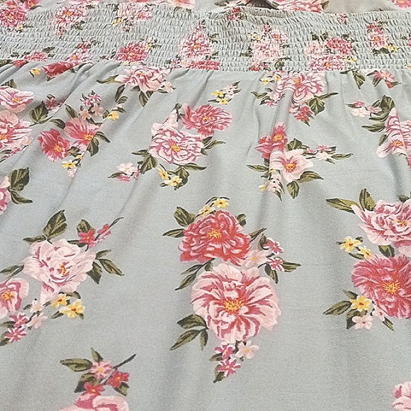 Tropical Sunny Coachella Party Floral Beach Short Dress Plus Size Smocked Waist - Picture 9 of 17